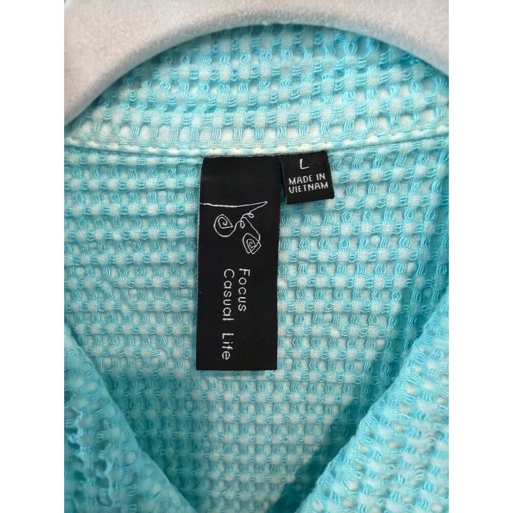 Focus Casual Life size large teal waffle weave vest - Picture 3 of 5